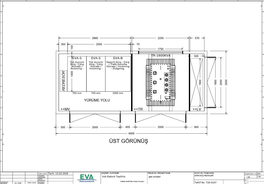 Köşk yerleşim planı örnek çıktısı